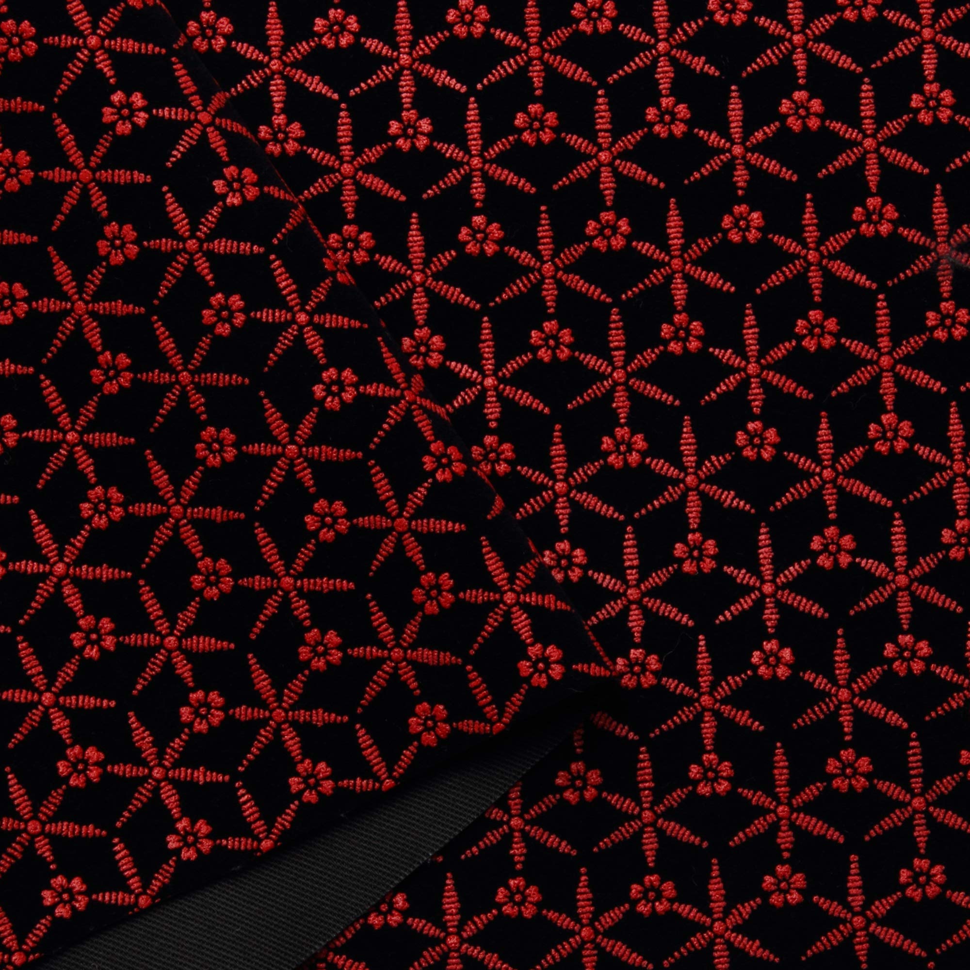 

Nippon Chuko NBK Synthetic Suede Leather 92cm Wide x 1m Hemp Craft Supplies Inden-style Fabric, Cut, Pattern, Red, KP4080-16D-1M,