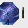 Ultra-Light Sun Umbrella, Dual-Purpose for Sun and Rain, Anti-Uv, Two-Dimensional Umbrella, Foldable Black-Coated Sun Protection Umbrella, Anime