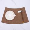 Round table new Chinese fan-shaped placemat Western food mat Anti-scalding table mat Thermal insulation mat Food cloth mat Bowl mat Hotel meal
