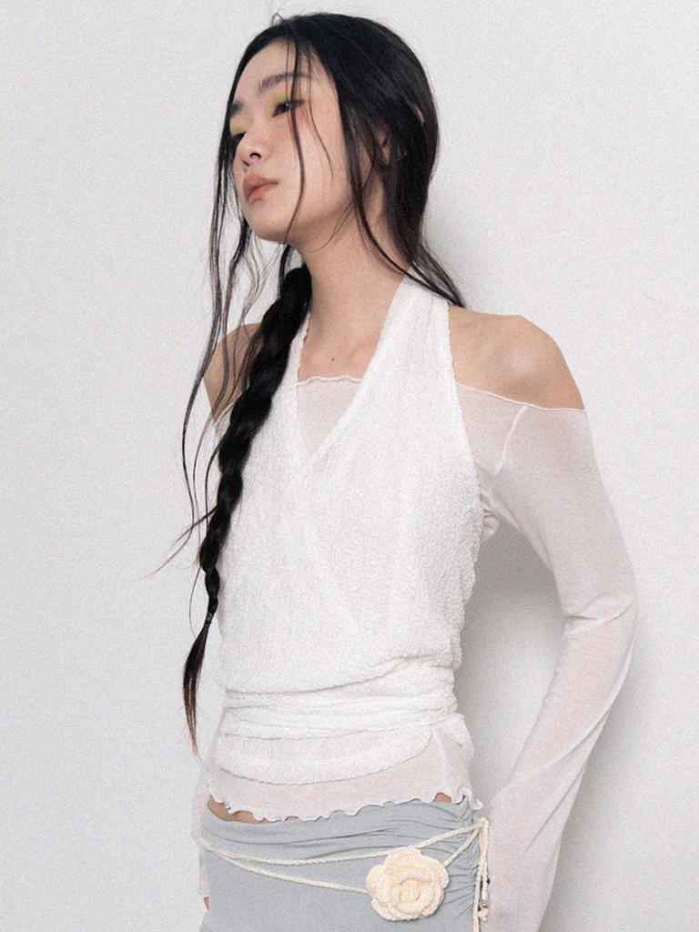MOROA Lily Halterneck Set - White