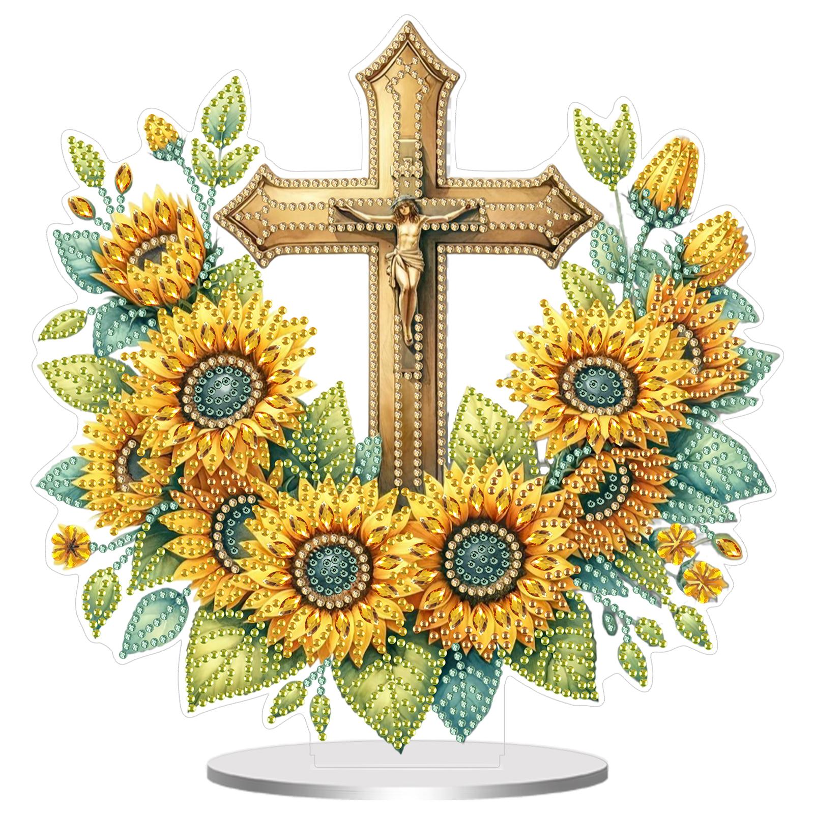 

2D Flat Animal Flowers DIY Acrylic Diamond Painting Desktop Ornaments Kit Special Shaped for Adults Home Office Table Decor