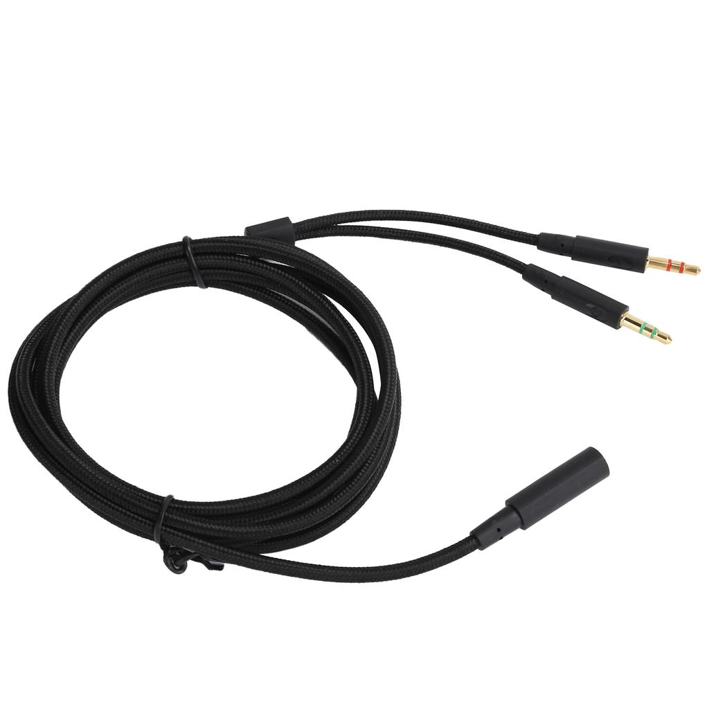 2in 1 Adapter Headphone Audio Cable Fit for Kingston HyperX Cloud Stinger Cloud Mix Cloud Alpha
