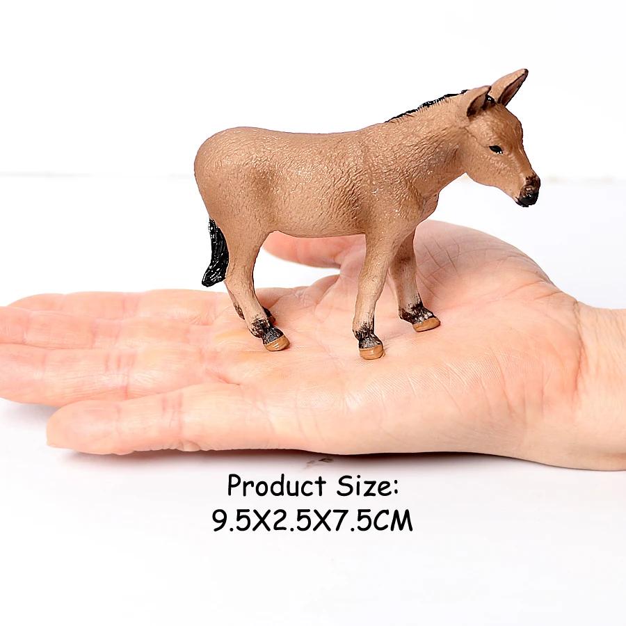 Modellino Asino Animali Giocattolo Figure Animali della Fattoria Action Figure Anime Regali per Bambini Giocattoli per Bambini Giochi Decorazioni Natalizie