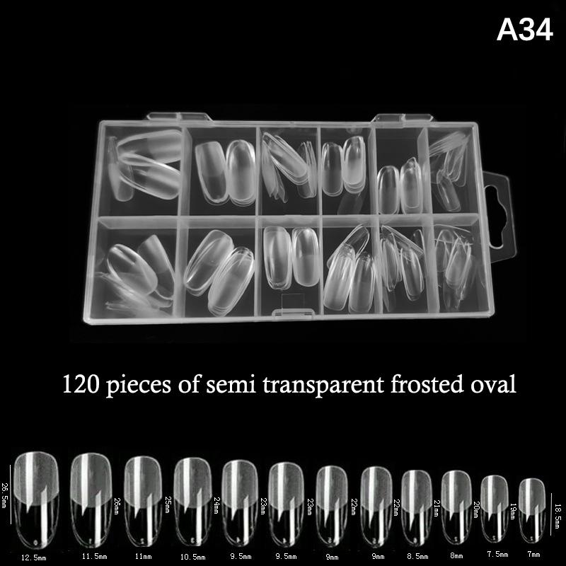 

120/240/330/600 Pcs Soft Gel Nail Tips, Half Matte Clear Nail Tips Pre-Shaped False Nail Tips For Nail Extension Manicure Tools