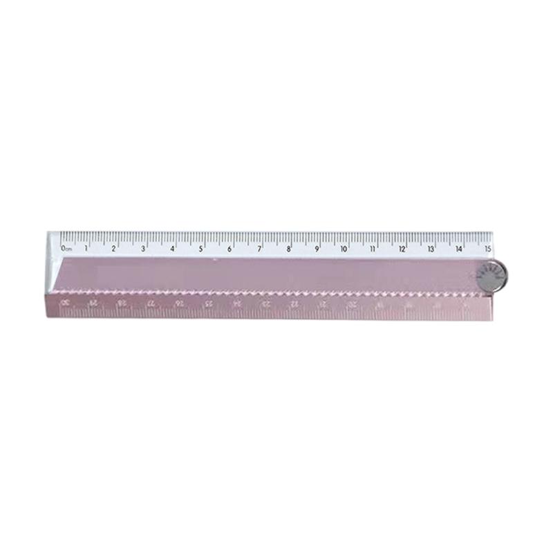 Foldable Ruler Kids School Supplies Aluminum Alloy Construction With Smooth Collapsible Mechanism Safety Edges