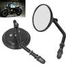 Pair Motorcycle Rearview Mirror Round Retro 8mm Screw Universal Replacement for Rocker C 2008‑2009