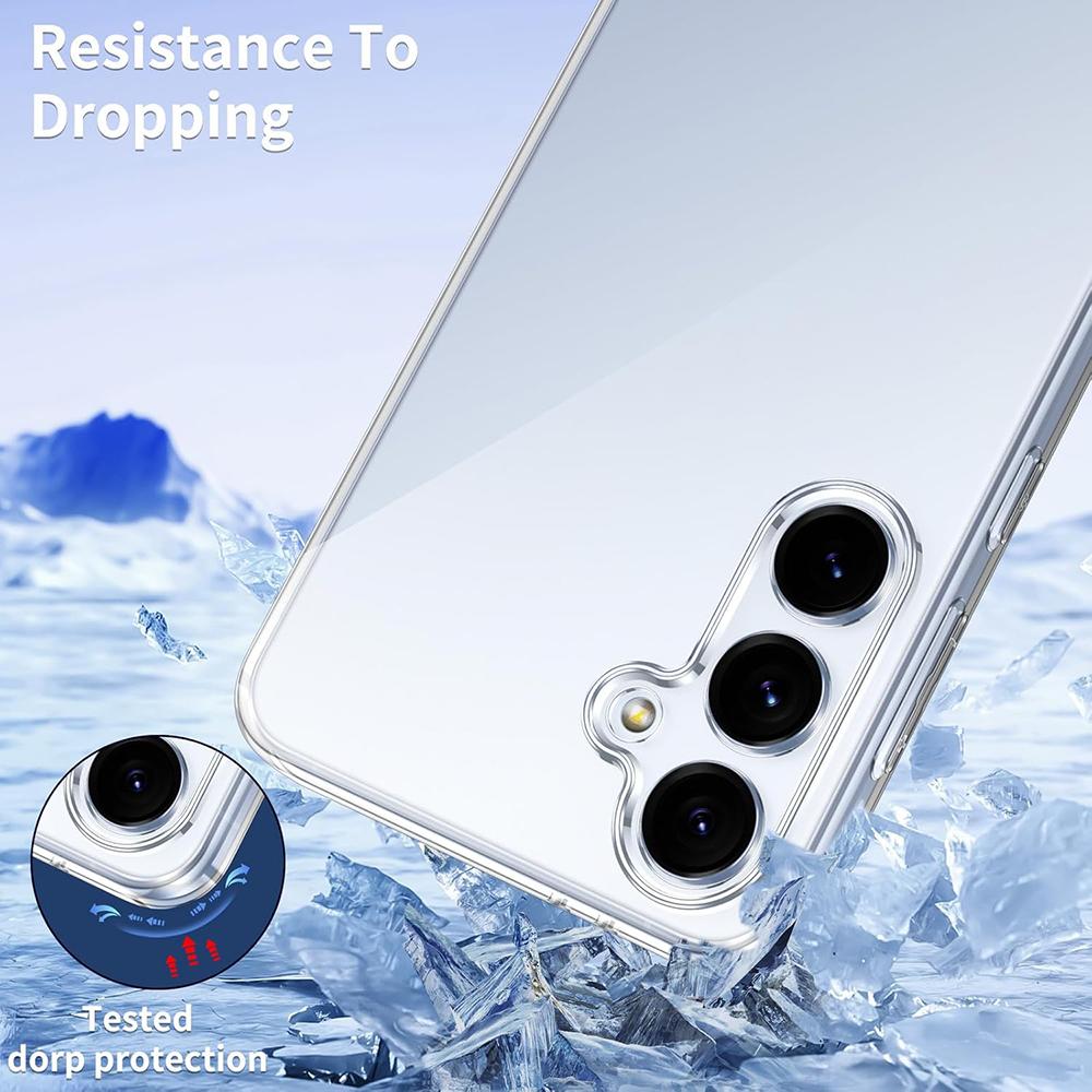 Transparent Black Silicone Soft Case For Samsung Galaxy S25 Edge S24 S21 FE S23 S22 Ultra Plus Ultra-Thin Clear Cover Slim Shell