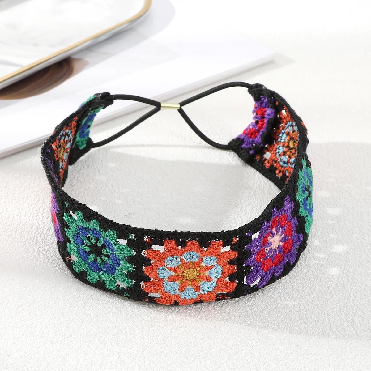 

Bohemian Headband Hair Bands For Women Simple Ethnic Style Embroidered Flower Headband Girls Travel Seaside Hair Hoops Headwear