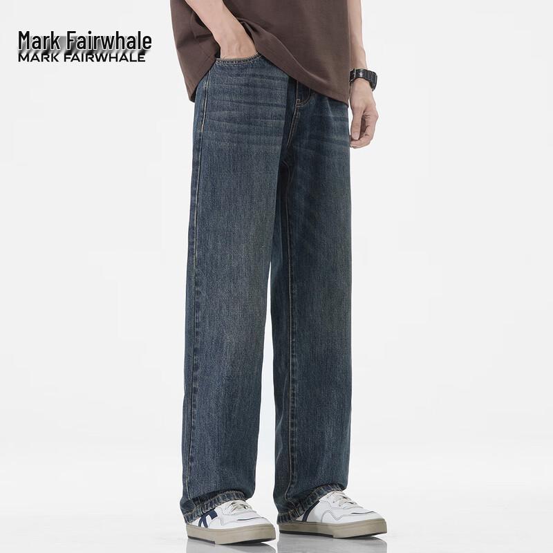 Mark Fairwhale Men's American Retro Loose Straight Jeans