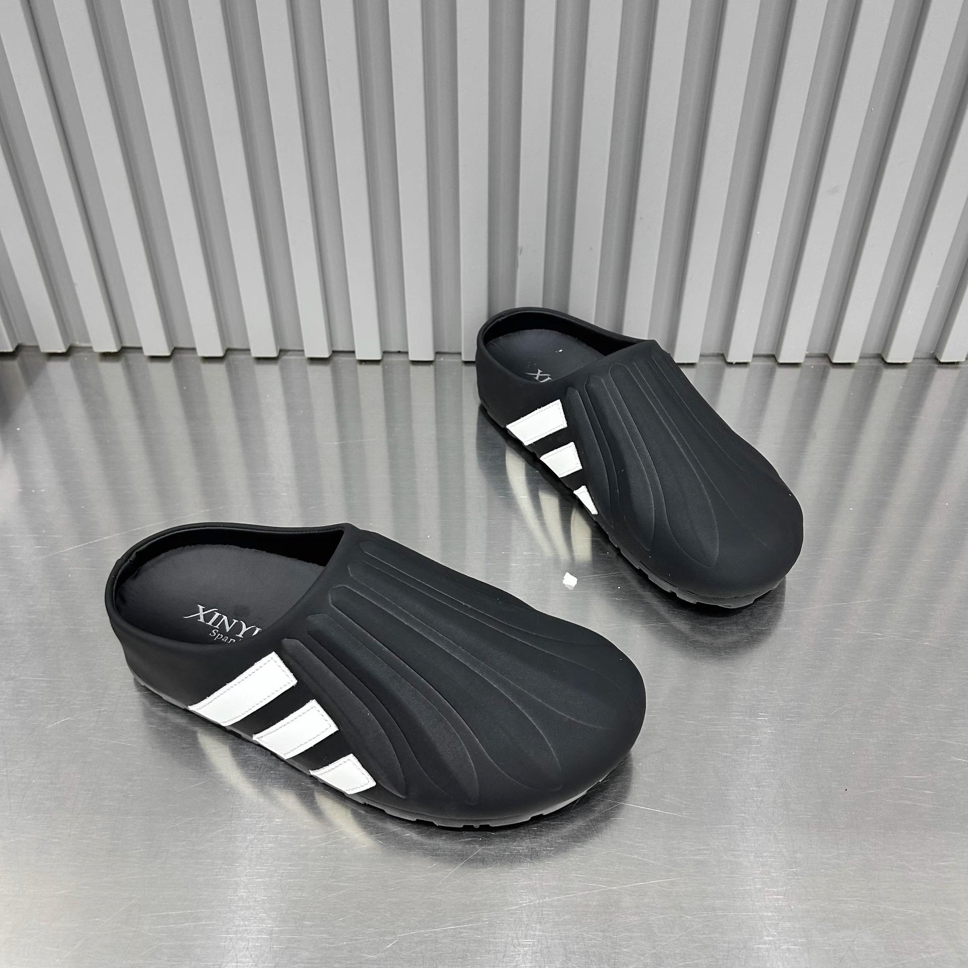 

Shell head wear-resistant hole shoes non-slip and deodorant 2025 summer baotou EVA big head casual trendy brand cool slippers 36 чёрный