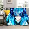 3D M-MIKUS Music VOCALOID Cartoon Girl Soft Plush Blanket,Flannel Throw Blanket for Living Room Bedroom Bed Sofa Cover Gift