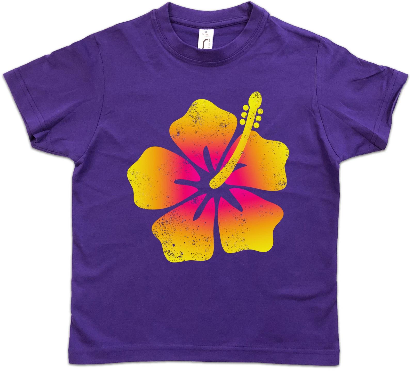 HAWAII FLOWER II Kids Boys T-Shirt Flowers Beach Grill Bar Hula Sea Tiki Tattoo 100