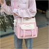 College Style New Female Nylon Large-capacity Make-up Bag Korean Light Student Tote Bag Single Shoulder Cross