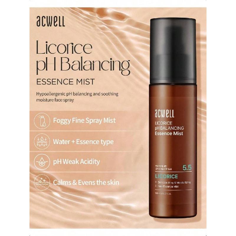 Acwell Licorice PH Balancing Essence Hydrating Face Mist 100ml- Soothing And Hydrating With Licorice Water For Instant Moisturization