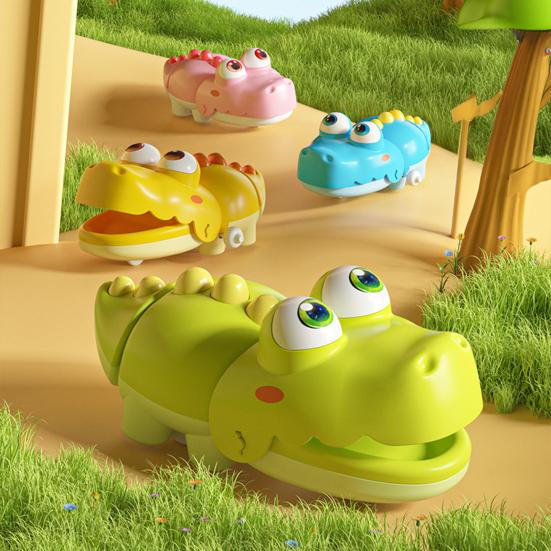 Juguete de Cocodrilo de Cuerda Sin Pilas Cocodrilo que se balancea y gatea Juguete Educativo Interactivo de Animal con Mecanismo de Reloj para Niños Pequeños Niños Niñas