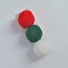 3pcs Flocking Xmas Spheres Pendant 7/10cm Merry Xmas Tree Decor  Kid Gift