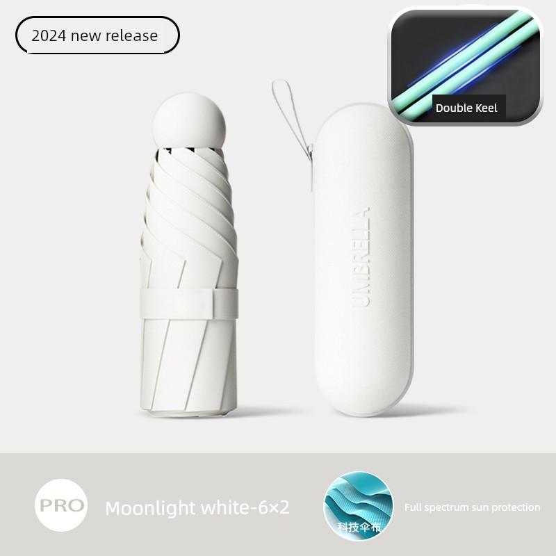 Capsule Sun Umbrella, Sun Protection, Uv Protection, Dual-Use for Sun and Rain, Mini 40% off Fold, Ultra-Light, Compact, Portable m