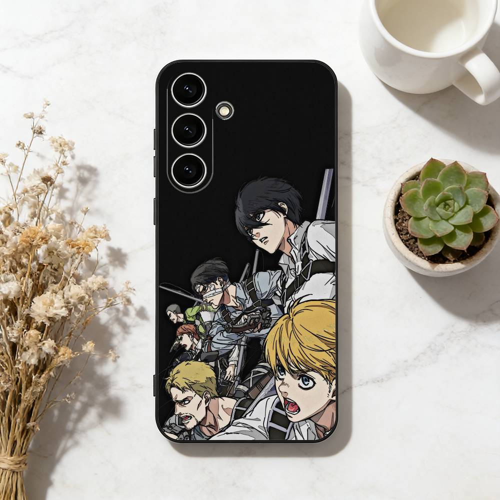 W-Wings of Freedom AOT Phone Case For Samsung Galaxy A73,A72,A71,A70,A53,A52,A51,Others Soft Black Cover