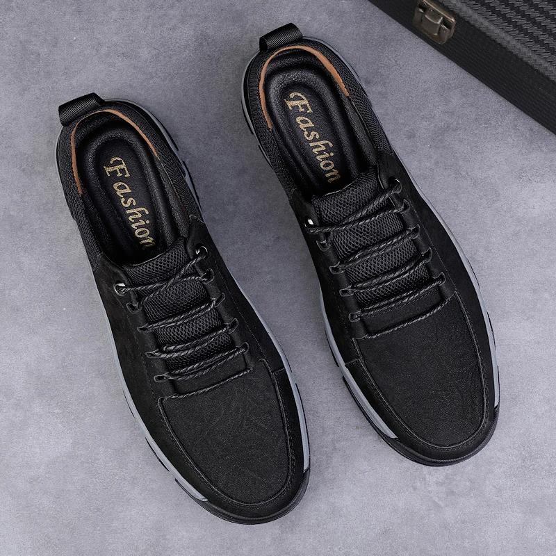 Fashion Men Shoes Lace Up Handmade Casual Men Shoe Design Lace Up Sneakers Man Genuine Leather Soft Shoes Men Oxfords Shoes