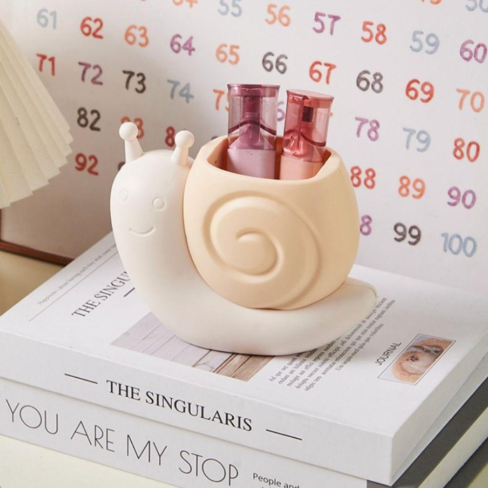 Student Snail Pen Holder Interesting Stationery Organizer Cute Pencil Storage Box  Desktop Decor