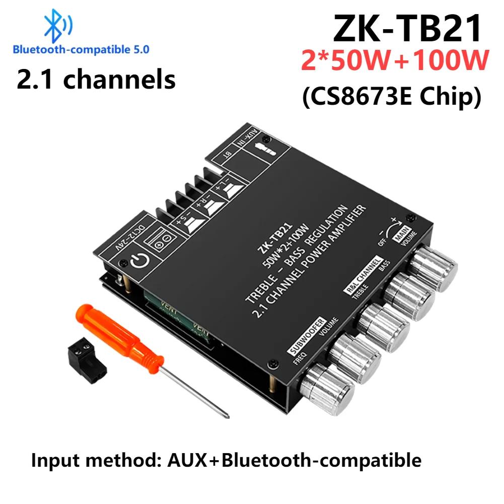 MT21 TB21 Subwoofer Digital Power Amplifier Board 2.1/2.0 Channel Bluetooth 5.0/5.1 Audio Stereo Amplifier Board Bass AMP AUX