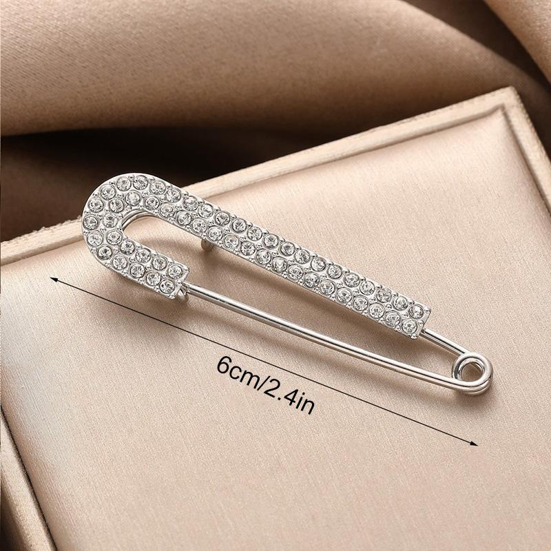 1Pc Jewelry Gift Exquisite Cardigan Clip Fashion Suit Pin Clothing Decoration Pearl Brooch Rhinestone