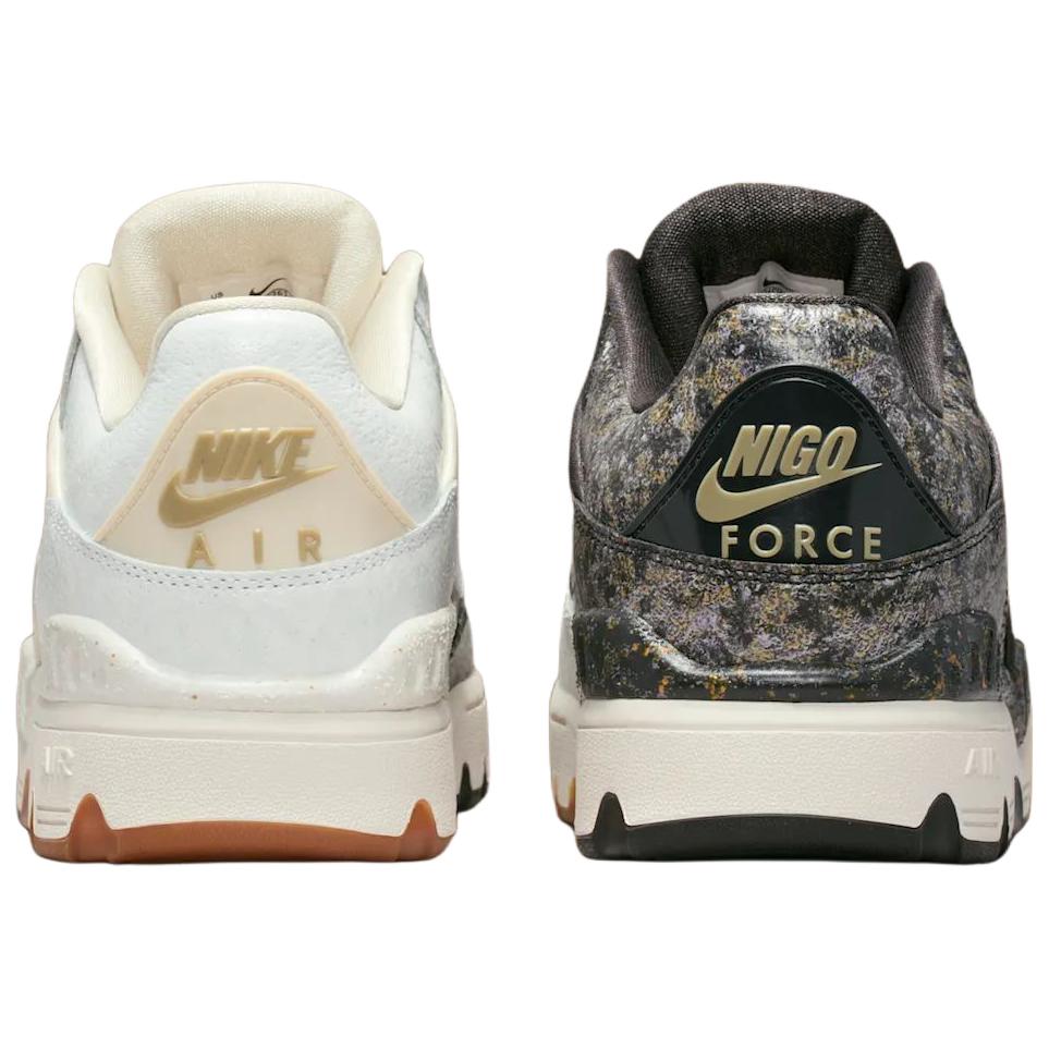 Nigo X Nike Air Force 3 Low SP Kintsugi Pack - Phantom Night Stadium Unisex Sneakers White Bamboo HQ0261-001