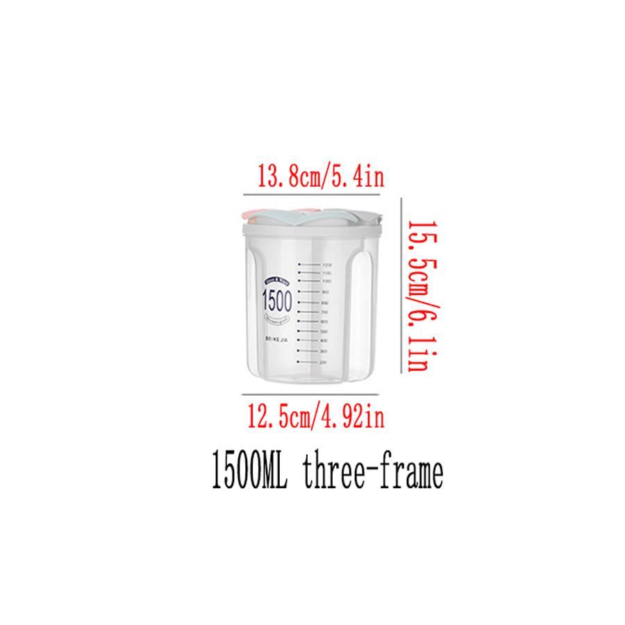 1PCS Grains and Cereals Storage Jar Plastic Compartment Storage Jar Kitchen Household Food Sealing Beans and Peas Storage Box