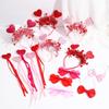 Valentine's Day Red Heart Headband Hair Clip - Wedding & Party Photo Prop