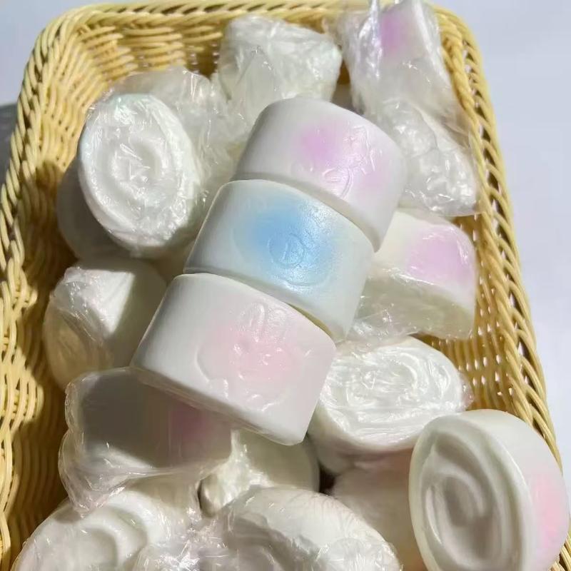 

3Pc Kawaii Milk-Flavored Plush Pink Steamed Bun Bread Dessert Pu Gentle Recovery Squeezing Fidgeting Toy Girls Kids Holiday Squshy Gift
