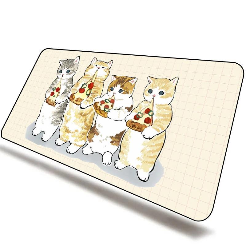 Kawaii Cat Gaming Mouse Pad Gamer Non-slip Mausepad Computer Accessories Deskmat Mousepad Mats Keyboard Pc Cabinet Xxl