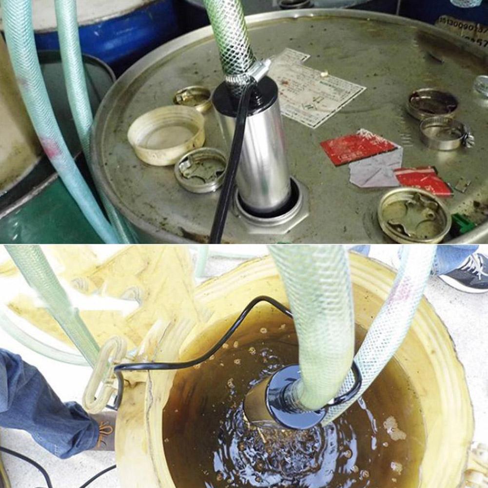 38MM Portable Mini 12V Electric For Pumping Oil Water Stainless Steel Transfer Replacement W6V9