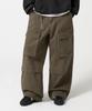 TRILLION Stone Washed Cargo Pocket Cotton Pants_Khaki