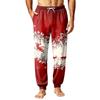 Men's Christmas Printed Pajama Pants Warm Pants for Winter
