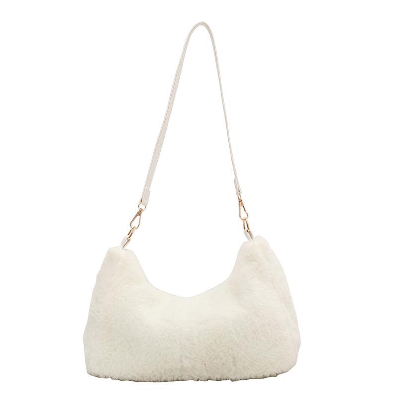 Fashiable Plush Bag for Women Autumn and Winter New Plush Simple Shoulder Bag