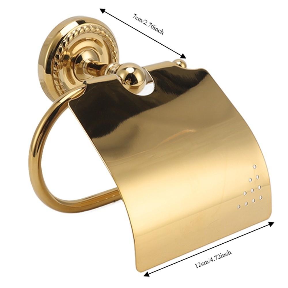 Exquisite Appearance Paper Roll Holder Copper Toilet Paper Holder Paper Towel Holder  Space Saving