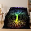 Tree of Life Nordic Mythology Yggdrasil Nature cartoon Flannel Blanket Soft Throw Blanket for Bedroom Living Room Bed Travel kid