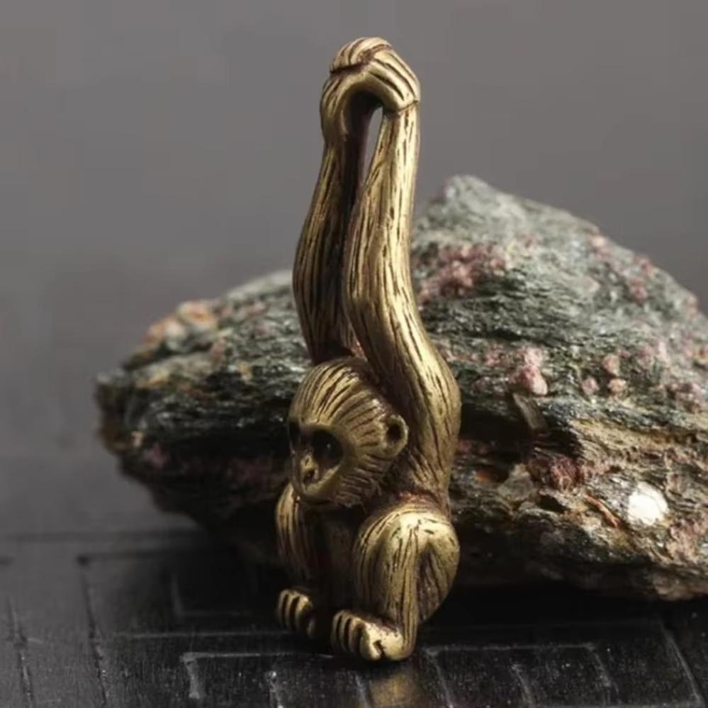 Animal Statue Ornament Home Brass Monkey Figurine Animal Statue Ornament Home Office Desk Decor Brass Monkey Figurine