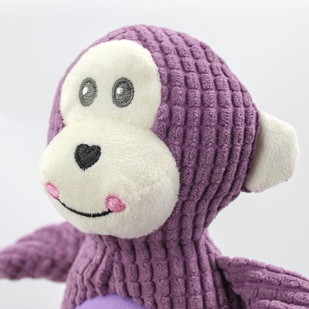 Plush Fox Monkey Koala Dog Toy Puppy Chew Bite Pet Squeak Toy For Small Medium Big Dogs