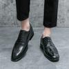 Fashion Classic Derby Shoes Brogues Leather Man Business Dress Office Leather Shoe For Men Fashion Wedding Party Suit Club Shoe Vintage