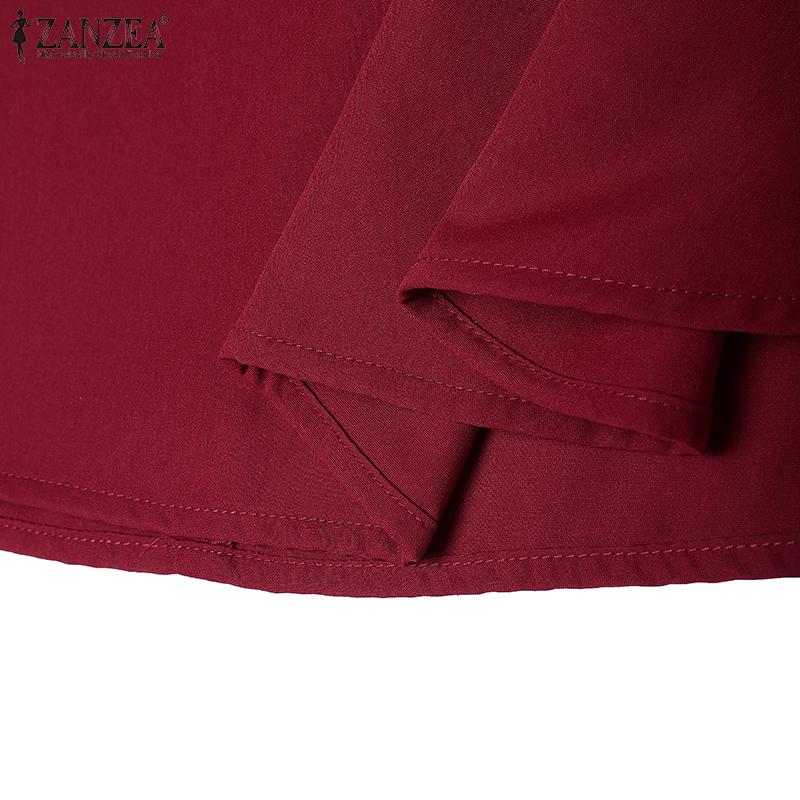 ZANZEA Ethnic Print Patchwork Casual Round Neck Short Sleeve Women Dress