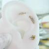Female Fashion Piercing Jewelry-Titanium Alloy Lip Nail Zircon Original Straight Row G23 Human Body Piercing Jewelry