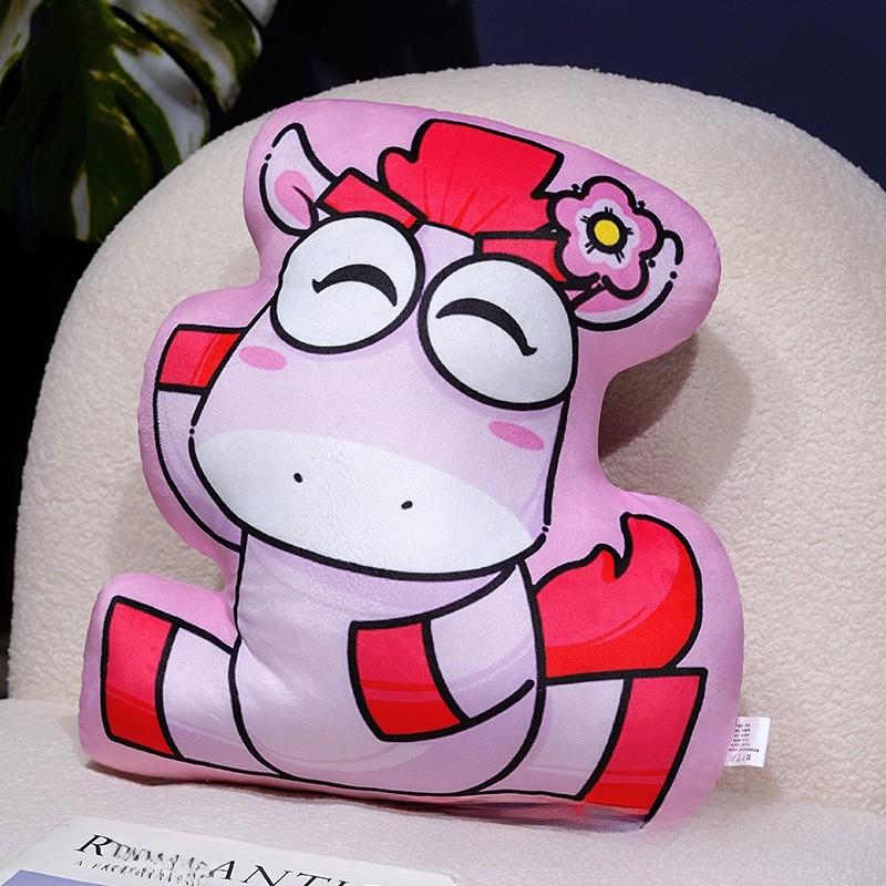 

Horse Year Spring Plush Cushion With Pp Cotton Fill For Home Decor And Gift Style J