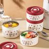 Kirschrote Edelstahl-Isolier-Lunchbox