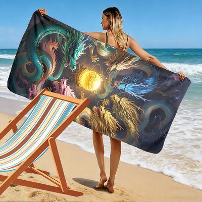 "Majestic Dragon Gathering" A Must-have Beach Towel for Beach Travel