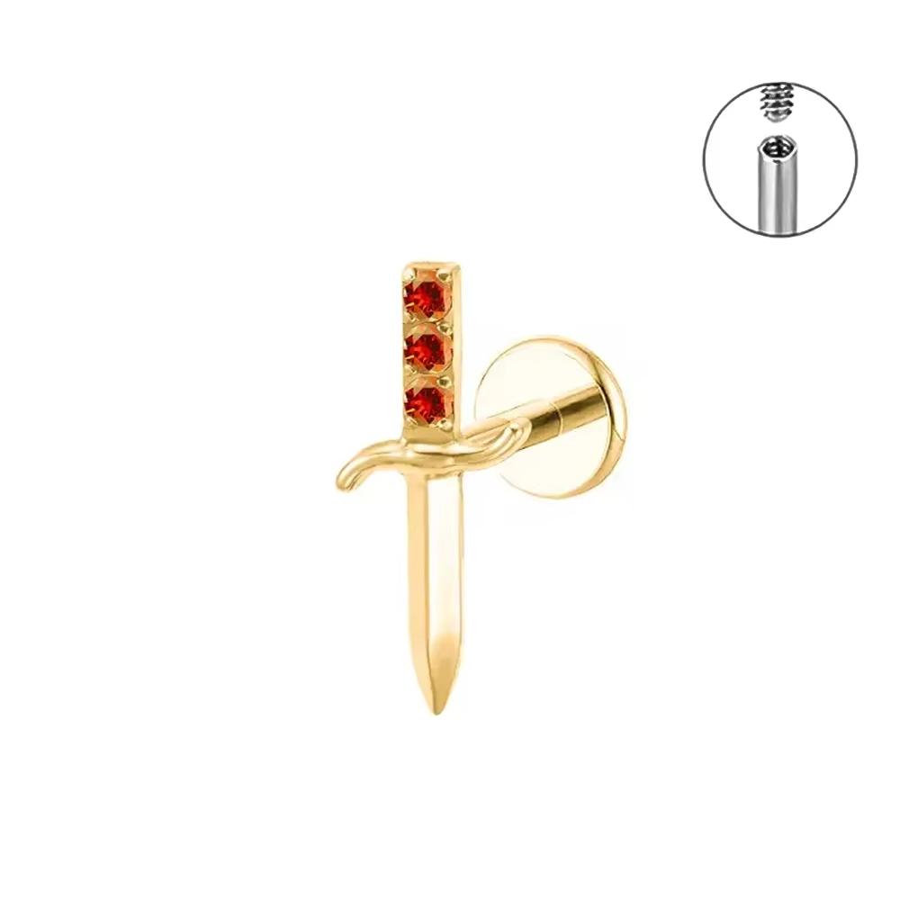 PUTITUP Official F136 High-Quality Titanium Alloy Zirconia Stud Earring Set Fashion Ear Cartilage Lip Stud Body Piercing Jewelry