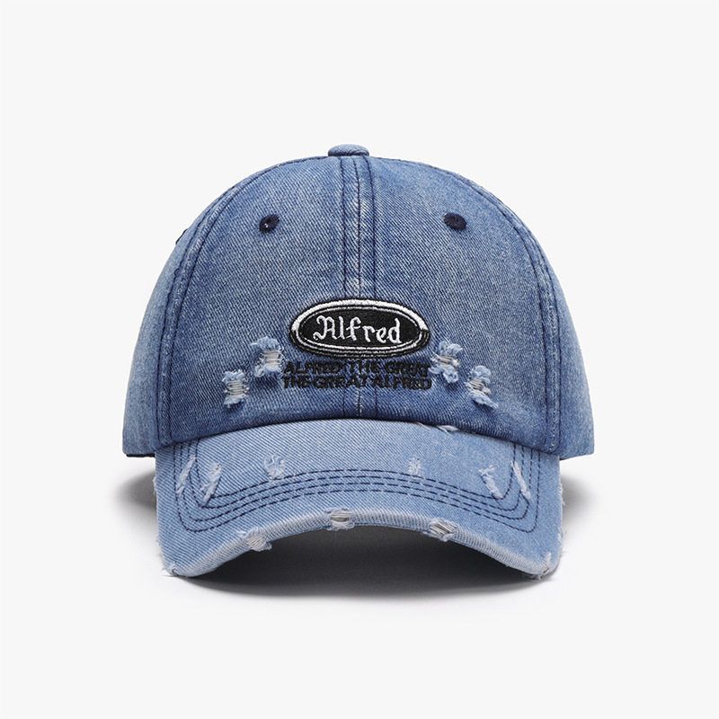 

Letter embroidery worn washed soft top fashion versatile neutral baseball cap outdoor curved brim cap adjustable