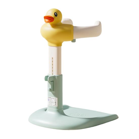 

Стойка для детского душа, регулируемая по высоте и ширине, противоскользящая основа, стойка для детской ванночки, дизайн с уточкой, портативная подставка для купания малыша C