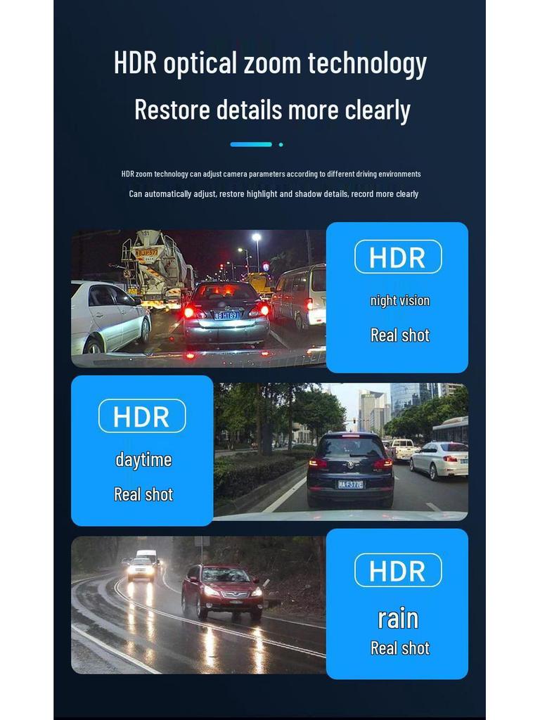 2025 Dual Lens Wireless Dash Cam with Loop Recording, Reversing Image & Night Vision - No Installation Needed (Front & Rear)