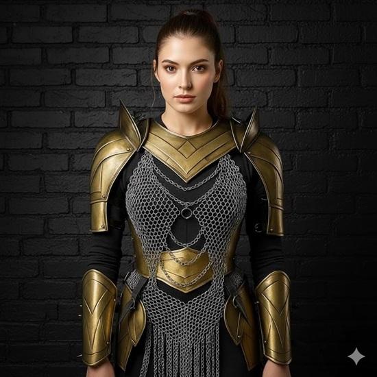 Hand Forged Steel Lady Warrior Armor Set  Medieval Cuirass, LARP, Cosplay Costume